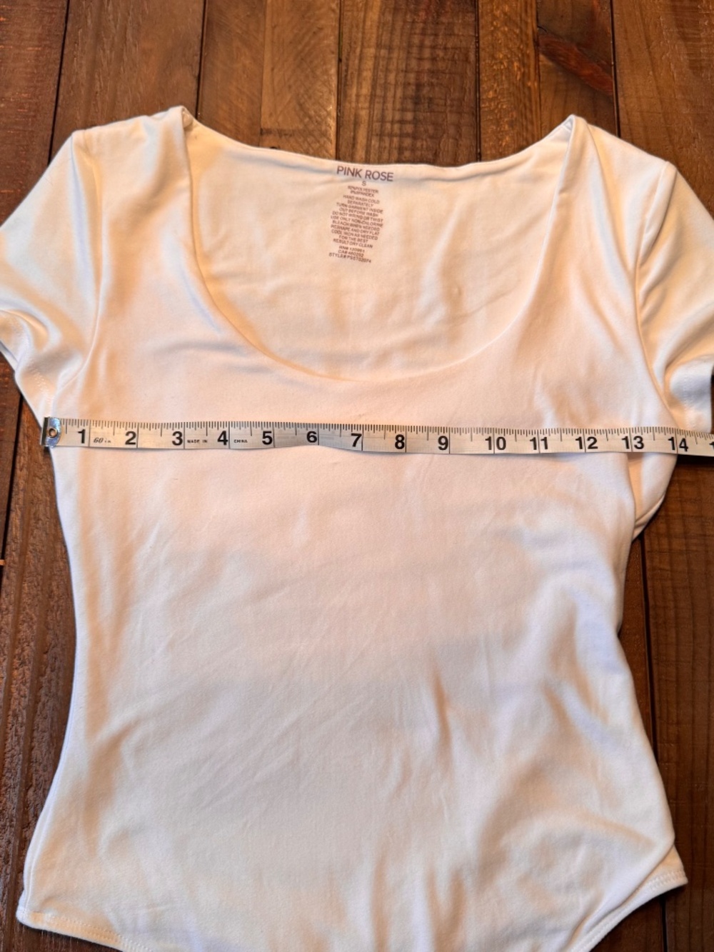 Pink Rose 2 Pack Scoop Neck Bodysuits. Size Small. Blush Pink & Cream - Picture 7 of 7
